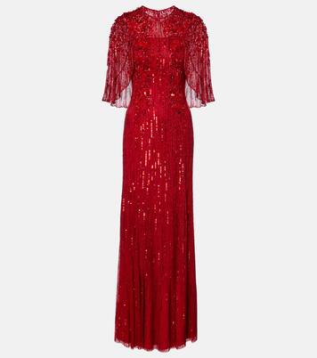 Robe longue Violetta à ornements | Jenny Packham