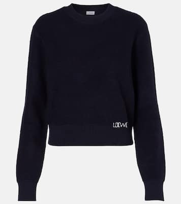 Logo embroidered wool sweater | Loewe