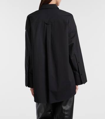 Floral-appliqué oversized cotton-blend shirt | Dorothee Schumacher