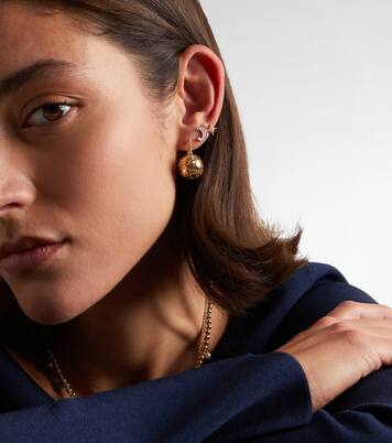 Icon Wallpaper Bead 14kt gold earrings with diamonds | Sydney Evan