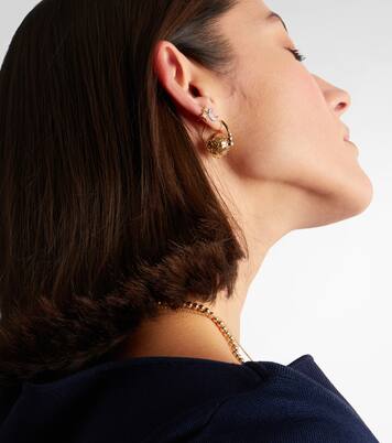 Icon Wallpaper Bead 14kt gold earrings with diamonds | Sydney Evan