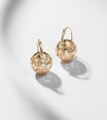 Icon Wallpaper Bead 14kt gold earrings with diamonds | Sydney Evan