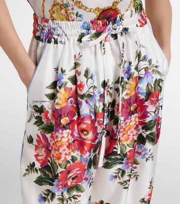 Floral silk wide-leg pants | Dolce&Gabbana