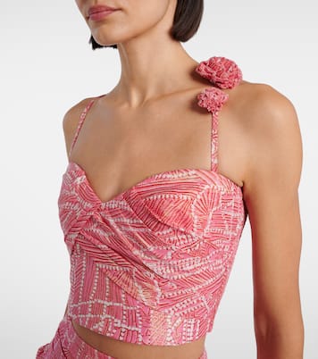 Cropped-Top Palmire aus einem Baumwollgemisch | Poupette St Barth