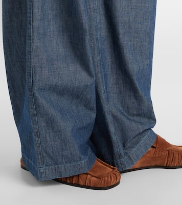 Cotton chambray wide-leg pants | Jil Sander
