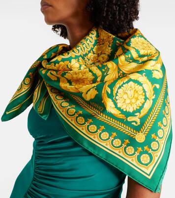 Barocco silk twill scarf | Versace