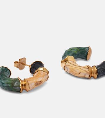 Wisp gold-plated hoop earrings | Zimmermann