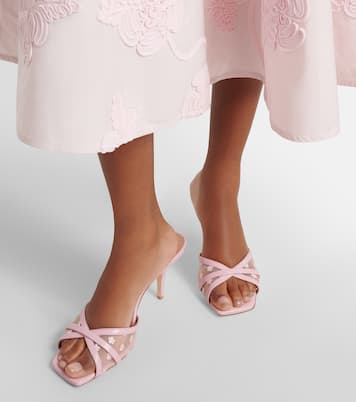 Pantoletten Perla 70 aus Leder und Mesh | Malone Souliers