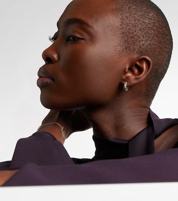 Ohrringe Plumetis aus 9kt Gelbgold (375/1000) mit Diamanten | Yvonne Léon