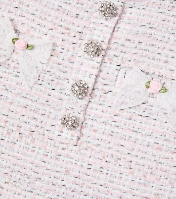 Crystal-embellished tweed dress | Self-Portrait Kids