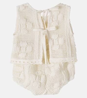 Baby Inez cotton-blend top and bloomers set | Bebe Organic