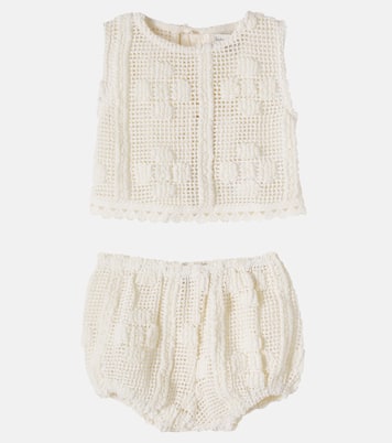 Baby Inez cotton-blend top and bloomers set | Bebe Organic