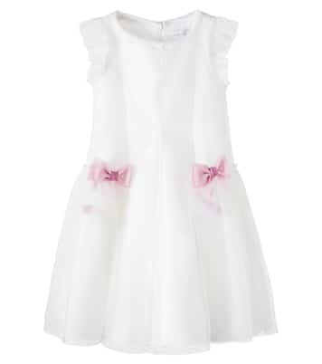 Bow-detail tulle dress | Monnalisa