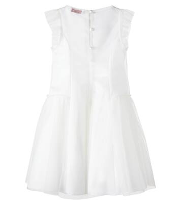 Bow-detail tulle dress | Monnalisa