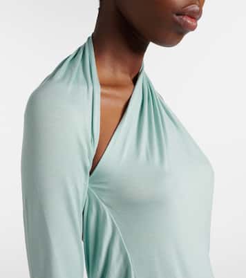 Asymmetric jersey midi dress | Mugler