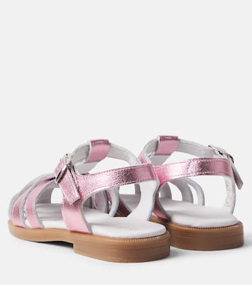 Sandalias Sofia de piel metalizada | La Coqueta