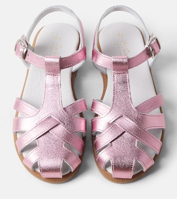 Sandalias Sofia de piel metalizada | La Coqueta