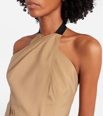 Nuraghe halterneck wool and silk vest | Max Mara