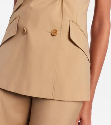 Nuraghe halterneck wool and silk vest | Max Mara