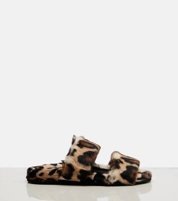 Bedruckte Sandalen aus Shearling | Dolce&Gabbana