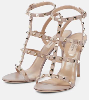 Sandalen Rockstud 105 aus Leder | Valentino Garavani