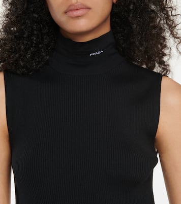 Robe en laine vierge et Re-Nylon | Prada
