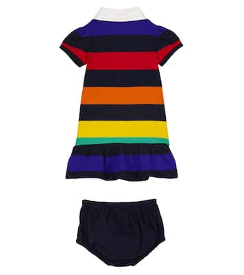 Bébé — Ensemble robe et culotte bloomer à rayures | Polo Ralph Lauren Kids