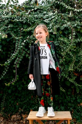 Floral stretch-cotton leggings | Dolce&Gabbana Kids