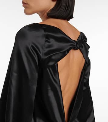 Cutout silk satin midi dress | Gabriela Hearst