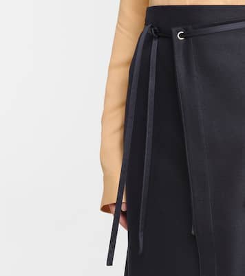 Falda midi de lana con cinturón | Jil Sander