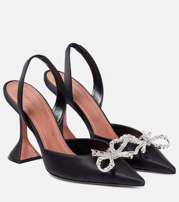 Pumps slingback Rosie in raso | Amina Muaddi