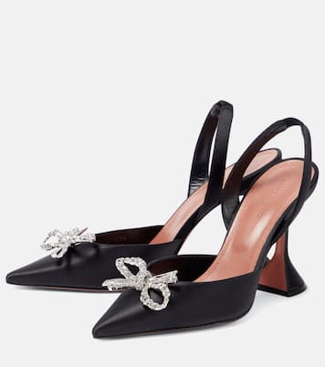 Pumps slingback Rosie in raso | Amina Muaddi