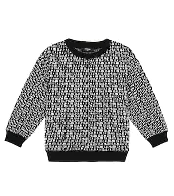 Logo cotton-blend sweatshirt | Balmain Kids