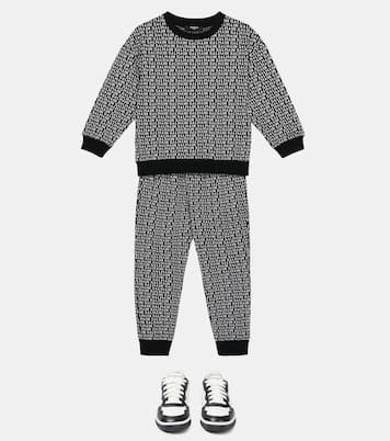 Logo cotton-blend sweatshirt | Balmain Kids