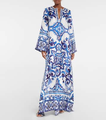 Bedruckter Kaftan aus Seiden-Twill | Dolce&Gabbana