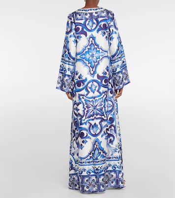 Bedruckter Kaftan aus Seiden-Twill | Dolce&Gabbana