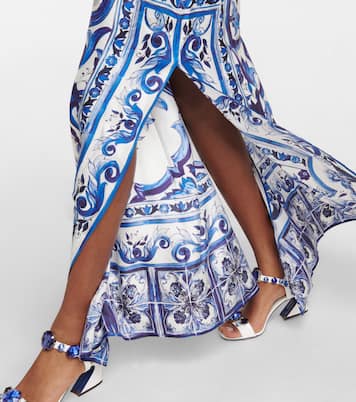 Bedruckter Kaftan aus Seiden-Twill | Dolce&Gabbana