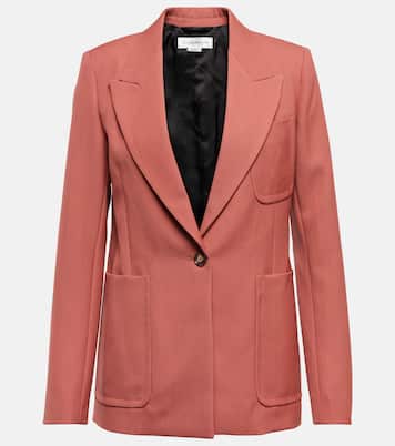 Single-breasted virgin wool blazer | Victoria Beckham