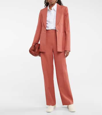 Single-breasted virgin wool blazer | Victoria Beckham