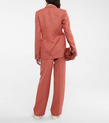 Single-breasted virgin wool blazer | Victoria Beckham