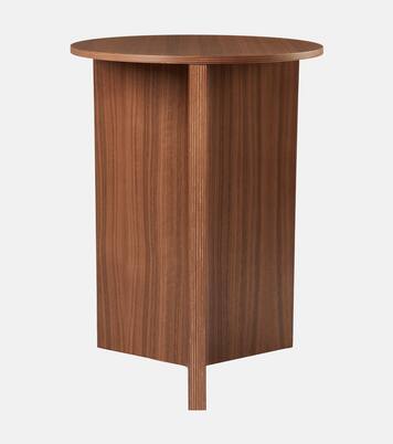 Slit High walnut side table | Hay