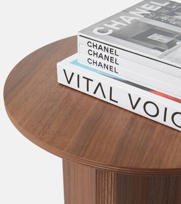 Slit High walnut side table | Hay