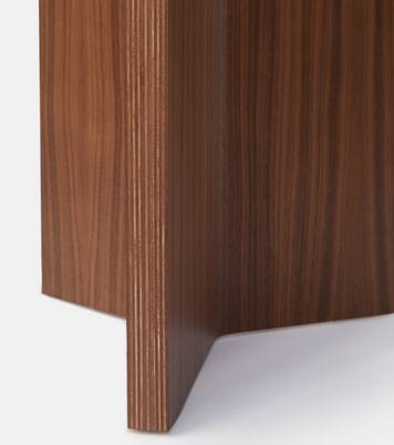 Slit High walnut side table | Hay