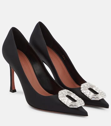 Pumps Camelia aus Satin | Amina Muaddi