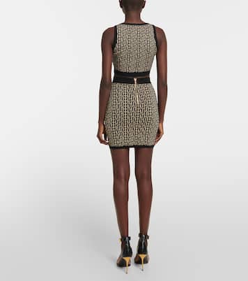 Monogram wool-blend crop top | Balmain