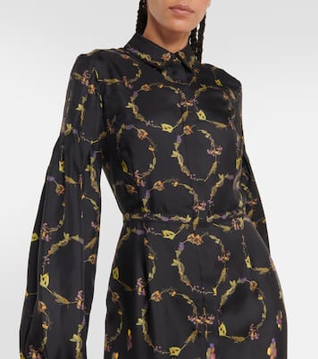 Vestido largo Mauri en sarga de seda | Gabriela Hearst