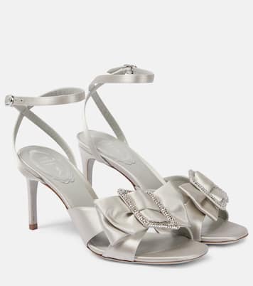 Verzierte Sandalen aus Satin | Rene Caovilla