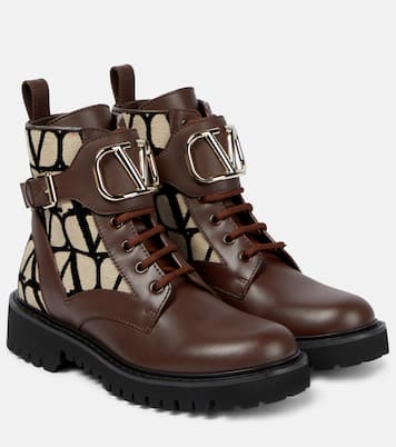 Toile Iconographe combat boots | Valentino Garavani