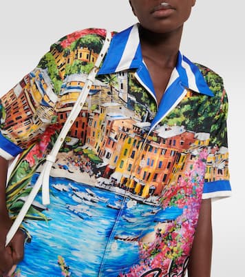 Camicia Portofino in seta con stampa | Dolce&Gabbana