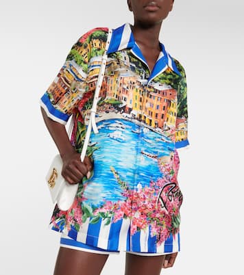 Camicia Portofino in seta con stampa | Dolce&Gabbana